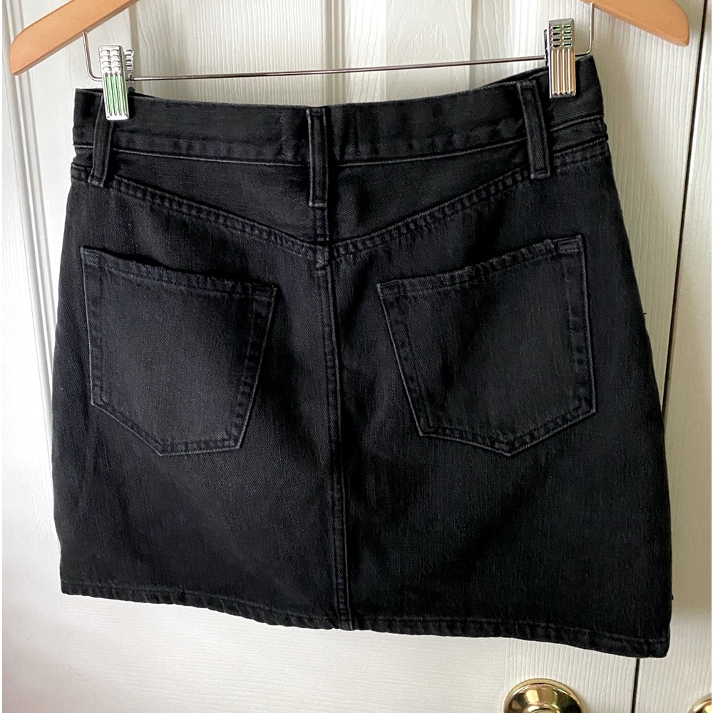 FRAME DENIM Black Dryden Studded Motif Denim Mini Skirt SZ 27 (S) - Picture 2 of 8